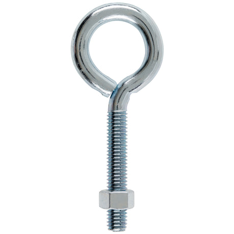 Hampton 3/8 in. X 4 in. L Zinc-Plated Steel Eyebolt with Nut Nut Included, Pack of 10
