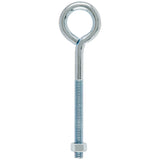 Hampton 3/8 in. X 6 in. L Zinc-Plated Steel Eyebolt Nut Included, Pack of 10