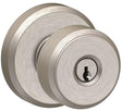 Schlage F Series F51VBWE619 Entry Knob, Bowery, Knob Handle, Satin Nickel, Metal, C Keyway, 2-3/4 in Dimensions