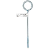 Hampton 3/8 in. X 8 in. L Zinc-Plated Steel Lag Thread Eyebolt, Pack of 10
