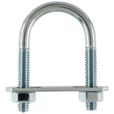 Hampton 1/4 in. X 1-1/8 in. W X 2 in. L Coarse Zinc-Plated Steel U-Bolt, Pack of 10