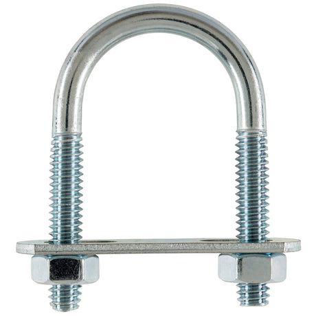 Hampton 1/4 in. X 1-1/8 in. W X 2 in. L Coarse Zinc-Plated Steel U-Bolt, Pack of 10