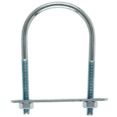 Hampton 1/4 in. X 2 in. W X 3-1/2 in. L Coarse Zinc-Plated Steel U-Bolt, Pack of 10