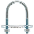 Hampton 5/16 in. X 1-3/4 in. W X 3 in. L Coarse Zinc-Plated Steel U-Bolt, Pack of 10