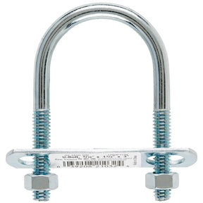 Hampton 5/16 in. X 1-3/4 in. W X 3 in. L Coarse Zinc-Plated Steel U-Bolt, Pack of 10