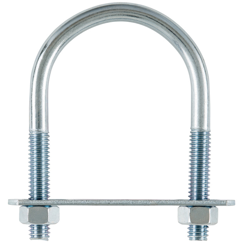 Hampton 5/16 in. X 2 in. W X 3 in. L Coarse Zinc-Plated Steel U-Bolt, Pack of 10
