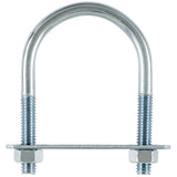 Hampton 5/16 in. X 2 in. W X 3 in. L Coarse Zinc-Plated Steel U-Bolt, Pack of 10
