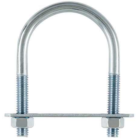 Hampton 5/16 in. X 2 in. W X 3 in. L Coarse Zinc-Plated Steel U-Bolt, Pack of 10