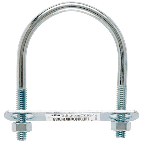 Hampton 5/16 in. X 2-1/2 in. W X 3-1/2 in. L Coarse Zinc-Plated Steel U-Bolt, Pack of 10