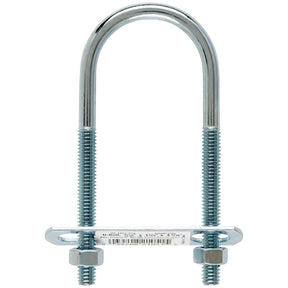 Hampton 5/16 in. X 1-3/4 in. W X 4-3/16 in. L Coarse Zinc-Plated Steel U-Bolt, Pack of 10