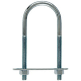 Hampton 5/16 in. X 1-3/4 in. W X 4-3/16 in. L Coarse Zinc-Plated Steel U-Bolt, Pack of 10