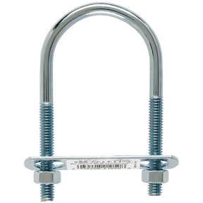 Hampton 5/16 in. X 2 in. W X 3-3/4 in. L Coarse Zinc-Plated Steel U-Bolt, Pack of 10