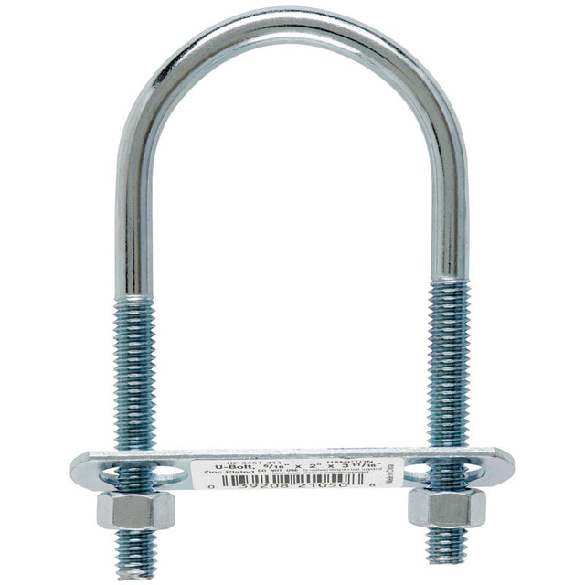 Hampton 5/16 in. X 2 in. W X 3-3/4 in. L Coarse Zinc-Plated Steel U-Bolt, Pack of 10