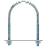 Hampton 5/16 in. X 2-1/2 in. W X 4-3/16 in. L Coarse Zinc-Plated Steel U-Bolt, Pack of 10