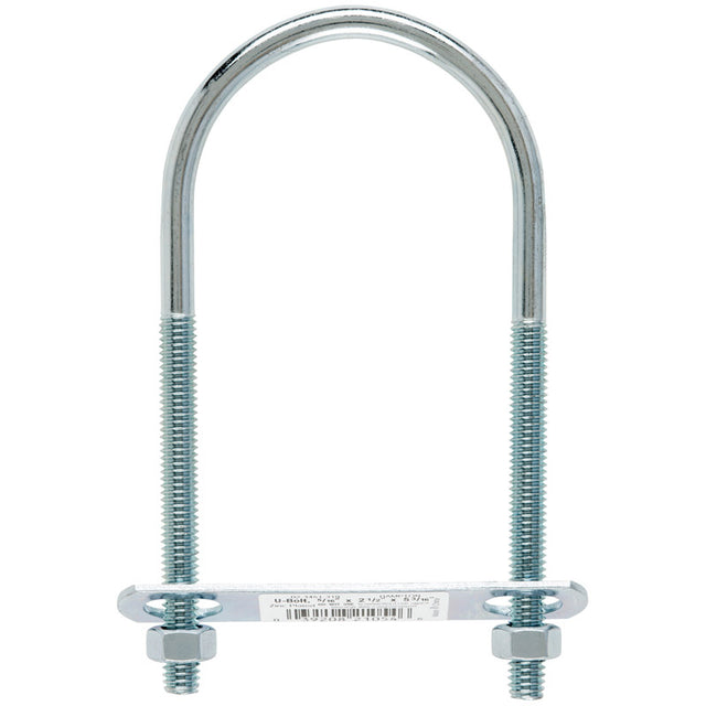 Hampton 0.31 in. X 2-1/2 in. W X 5-1/4 in. L Coarse Zinc-Plated Steel U-Bolt, Pack of 10