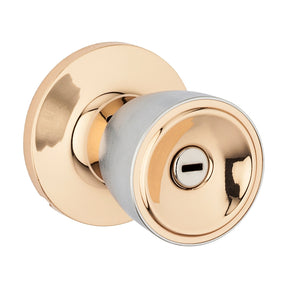 Weiser Beverly Series GAC301B 26D Door Knob, Bright Bronze/Satin Chrome