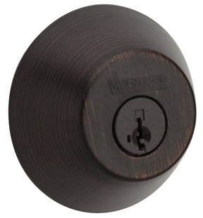 Weiser Elements Series 9GDC94710-058 Deadbolt, 3 Grade, Venetian Bronze, 2-3/8 to 2-3/4 in Backset