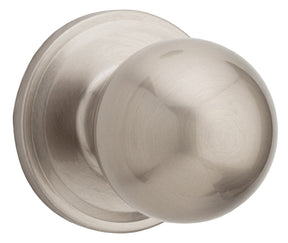 Weiser Huntington Series 9GA1010-020 Passage Door Knob, 2-1/8 in Dia Knob, Satin Nickel