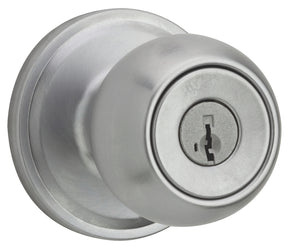 Weiser Huntington Series 9GA5310-058 Entry Door Knob, 2-1/8 in Dia Knob, Satin Chrome