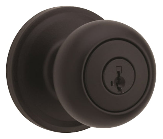 Weiser Troy Series 9GA5310-051 Entry Door Knob, 2-1/16 in Dia Knob, Matte Black