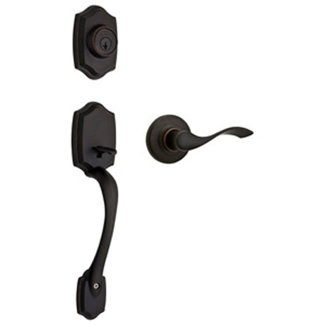 Weiser Brentwood x Belmont Series 9GLC94710-004 Handleset, 3 Grade, Venetian Bronze, 2-3/8 to 2-3/4 in Backset