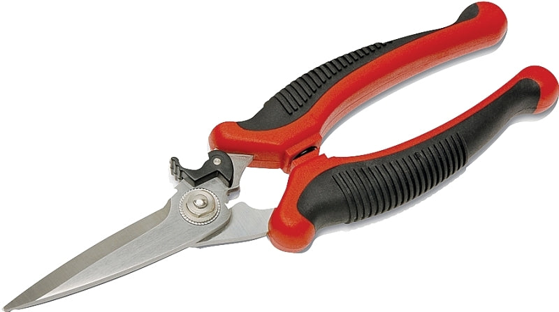 Wiss WEZSNIP Utility Snip, 8-1/2 in OAL, Straight Cut, Stainless Steel Blade, Cushion-Grip Handle