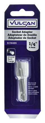 Vulcan 304491OR Socket Adapter, 1/4 in Drive, 2 in L, Hardened Steel