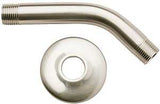 Plumb Pak PP825-10BN Shower Arm With Flange, 1/2 in Connection, IPS, 6 in L, Brass, Brushed Nickel