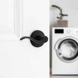 Weiser Safe Lock Layton 9SL10000-115 Passage Door Handle, Lever Handle, Matte Black, 1-3/8 to 1-3/4 in Thick Door
