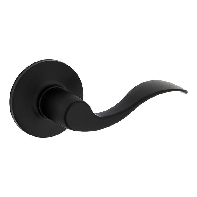 Weiser Safe Lock Layton 9SL10000-115 Passage Door Handle, Lever Handle, Matte Black, 1-3/8 to 1-3/4 in Thick Door