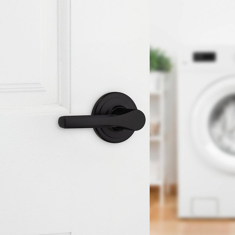 Weiser Elements Henley 9GLC120-112 Dummy Door Handle, Lever Handle, Transitional Design, Matte Black