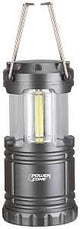 PowerZone LP-6378-COB Collapsible Camping Lantern, LED Lamp, White, ABS, Silvery Black Gun-Metal Finish, Pack of 6