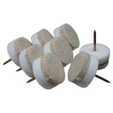 Ace White 1 in. Nail-On Felt Chair Glide Set 8 pk