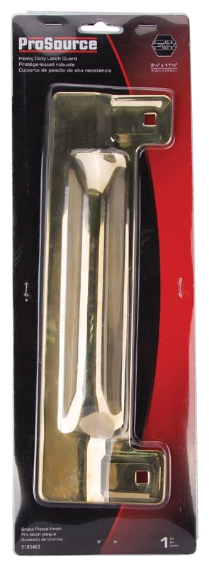 ProSource HSH-053-PS Latch Guard, Steel, Brass, 11-3/4 in H, 3-1/2 in W