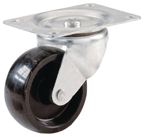 Shepherd Hardware 9392 Swivel Caster, 2 in Dia Wheel, 3/4 in W Wheel, Polypropylene Wheel, Black, 125 lb