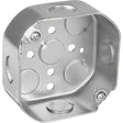 Southwire 24151-1/2-UPC Octagon Box, 4 in OAW, 1-1/2 in OAD, 4 in OAH, 5-Knockout, Steel Housing Material, Silver