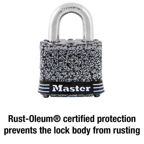 Master Lock 1-5/16 in. H X 1 in. W X 1-9/16 in. L Steel Double Locking Weather-Resistant Padlock