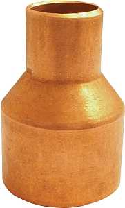 Nibco C600 Series W00825D Reducing Pipe Coupling, 1-1/2 x 1 in, Sweat, Copper, 408 psi Pressure
