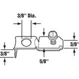 Prime-Line 0.38 in. D X 1.25 in. L Zinc-Plated Silver Steel Bracket 1 pk