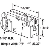 Prime-Line 1-1/8 in. D X 5/16 in. L Brass Steel Roller Assembly 1 pk