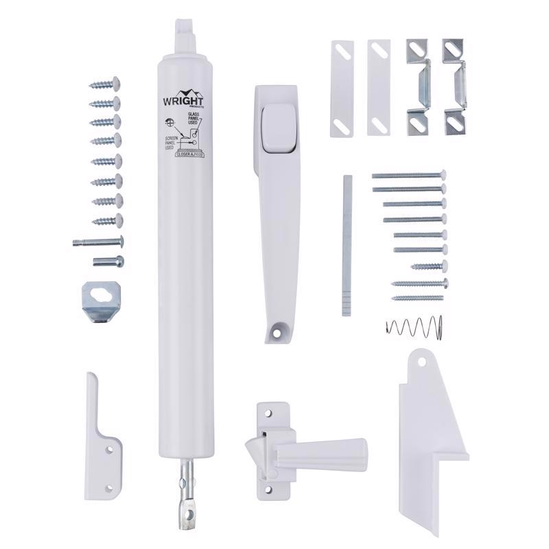 Wright 1-3/4 in. D X 1-3/4 in. L White Steel Lanai Door Repair Kit 1 pk