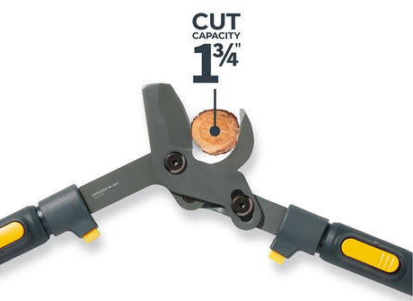 Woodland Tools Co LeverAction 25-3005-100 Heavy-Duty Extendable Lopper, 1-3/4 in Cutting Capacity, HCS Blade