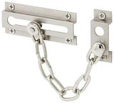 Defender Security U-10304 Chain Door Guard, Solid Brass, Satin Nickel