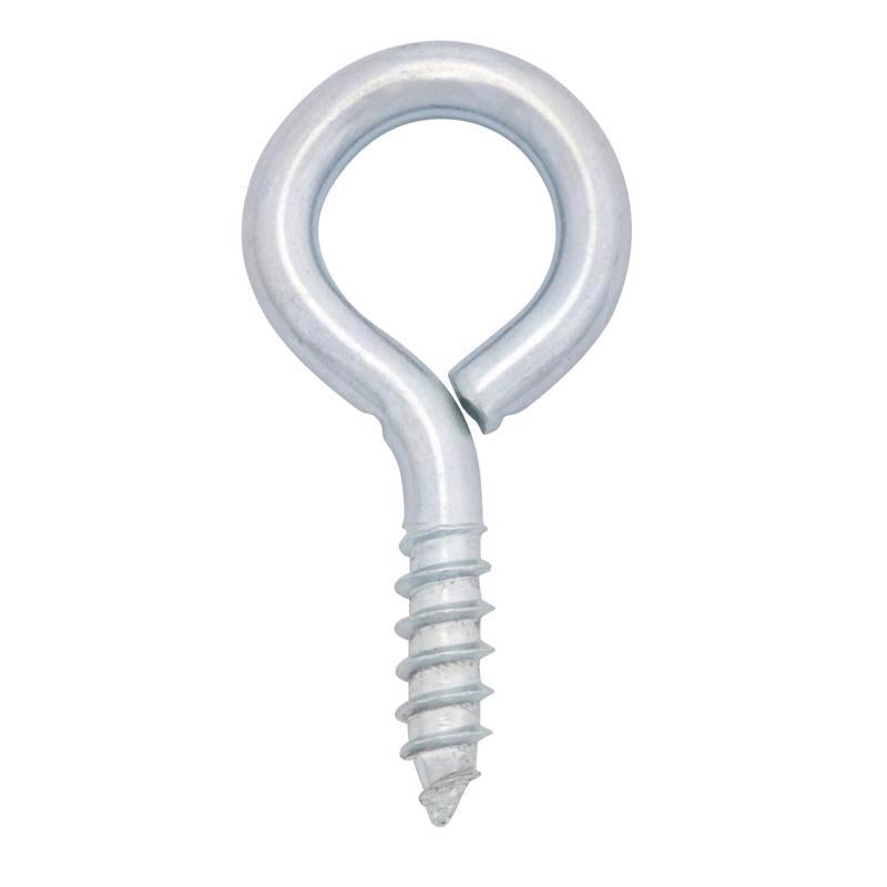 Hampton 1/4 in. D X 1-7/8 in. L Zinc-Plated Steel Screw Eye 70 lb. cap. 50 pk, Pack of 50