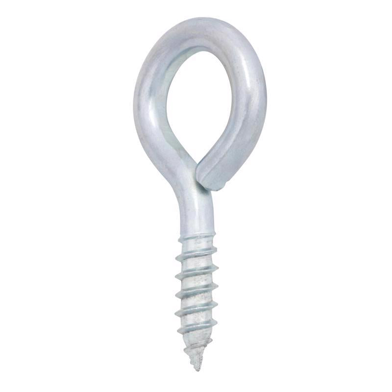 Hampton 1/4 in. D X 1-7/8 in. L Zinc-Plated Steel Screw Eye 70 lb. cap. 50 pk, Pack of 50