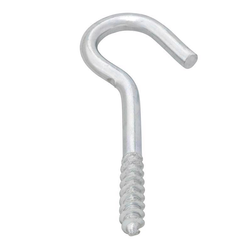 Hampton Small Zinc-Plated Silver Steel 2-1/2 in. L Ceiling Hook 45 lb 1 pk, Pack of 50