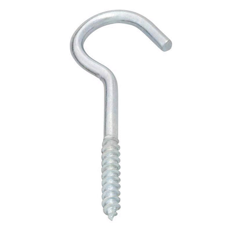 Hampton Small Zinc-Plated Silver Steel 3.375 in. L Ceiling Hook 50 lb 1 pk, Pack of 50