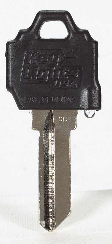 Giant Concepts LLC Keylights Black Head House Key Blank w/Flashlight Single For Schlage/Baldwin Lock, Pack of 10
