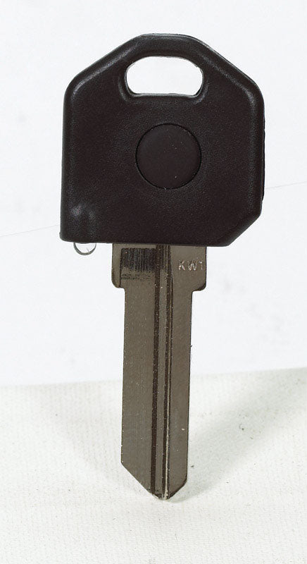 Giant Concepts LLC Keylights Black Head House Key Blank w/Flashlight Single For Kwikset KW1 Black/Si, Pack of 10