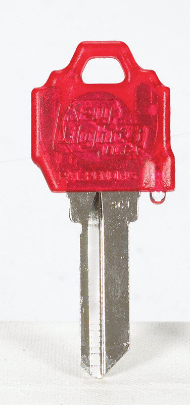 Giant Concepts LLC Keylights Red Head House Key Blank w/Flashlight Single For Schlage/Baldwin Locks, Pack of 10